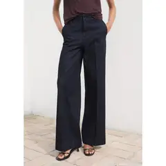 MANGO - Jean Wide Leg Tiro Alto Mujer