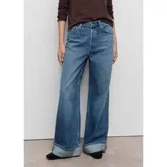 MANGO - Jean Wide Leg Tiro Alto Mujer