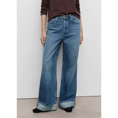 MANGO - Jean Wide Leg Tiro Alto Mujer