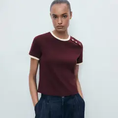 MANGO - Polo Manga Corta Mujer