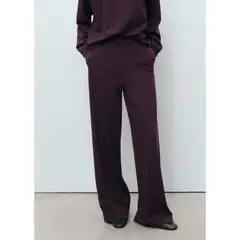 MANGO - Pantalón Wide Leg Tiro Medio Mujer