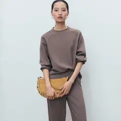 MANGO - Pantalón Wide Leg Tiro Medio Mujer