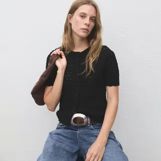 MANGO - Cardigan Tejido Mujer