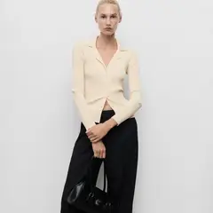 MANGO - Cardigan Cuello En V Mujer