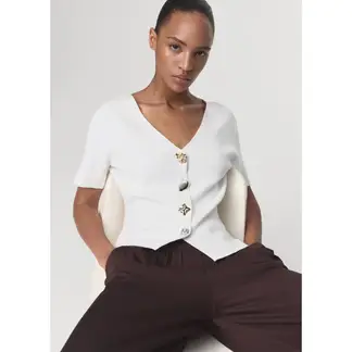 MANGO - Cardigan Cuello En V Mujer