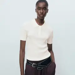 MANGO - Chompa Manga Corta Mujer