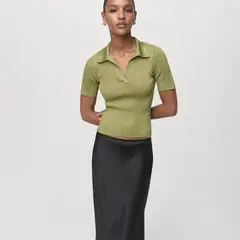 MANGO - Chompa Manga Corta Mujer