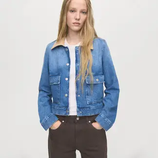 MANGO - Casaca De Jean Mujer