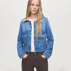 MANGO - Casaca De Jean Mujer