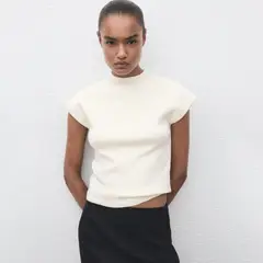 MANGO - Chompa Manga Corta Mujer