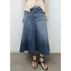 MANGO - Falda Denim Midi Mujer