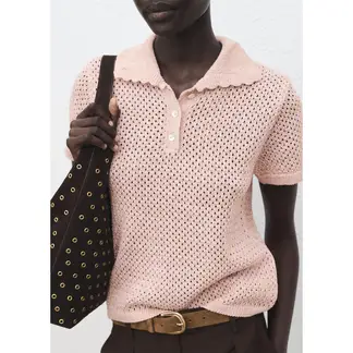 MANGO - Chompa Manga Corta Mujer