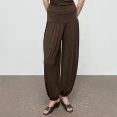 MANGO - Pantalón Balloon Tiro Medio Mujer