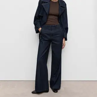 MANGO - Jean Wide Leg Tiro Medio Mujer