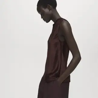 MANGO - Blusa Sin Mangas Mujer