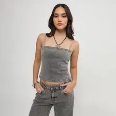SYBILLA - Top Denim Mujer
