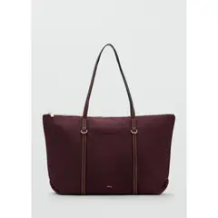 MANGO - Cartera Tote Cobalt Mujer