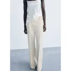 MANGO - Pantalón Straight Tiro Medio Mujer