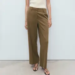 MANGO - Pantalón Straight Tiro Medio Mujer