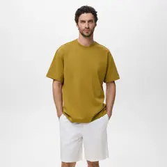 MANGO - Camiseta Algodón Relaxed Fit Casual Man
