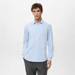MANGO - Camisa 100% Algodón Regular Fit Man