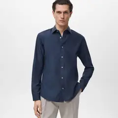 MANGO - Camisa 100% Algodón Regular Fit Man