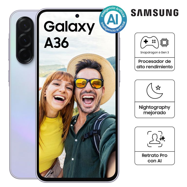 Celular Galaxy A36 5g 256gb Light Violet