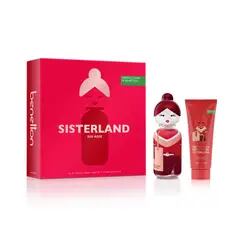 BENETTON - Set Sisterland Red Rose Edt 80ml + Body Lotion 75ml