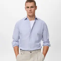 MANGO - Camisa 100% Algodón Rayas Kodak Man