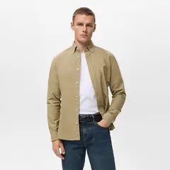 MANGO - Camisa 100% Algodón Oxford Man