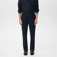 MANGO - Pantalón Franela Regular Fit Pinzas Man