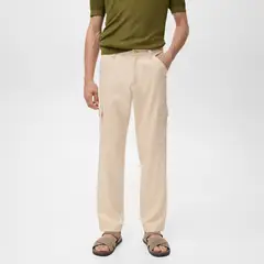 MANGO - Pantalón Cargo Algodón Lyocell Man