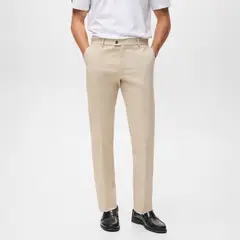 MANGO - Pantalón Algodón Regular Fit Man
