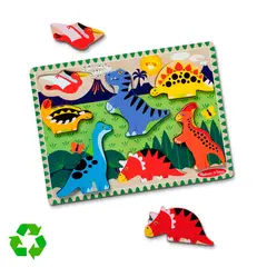 MELISSA & DOUG - Puzzle Encaje Dinosaurio De Madera Melissa And Doug