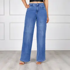 KANSAS - Jean Wide Leg Tiro Alto Mujer