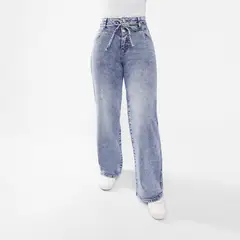 KANSAS - Jean Wide Leg Tiro Alto Mujer