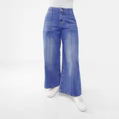 KANSAS - Jean Wide Leg Tiro Alto Mujer