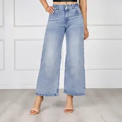 KANSAS - Jean Wide Leg Tiro Alto Mujer