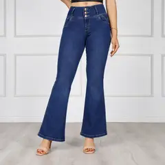 KANSAS - Jean Flare Tiro Alto Mujer