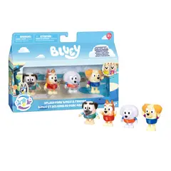 BLUEY - Pack X4 Figuras Parque Acuatico Cambio De Color