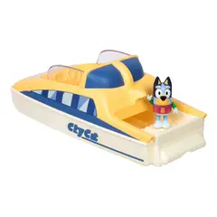 BLUEY - Set De Juego Yate Y Figura Con Cambio De Color