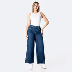 PIONIER - Jean Wide Leg Tiro Alto Mujer