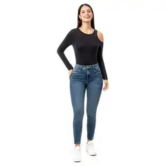 PIONIER - Jean Skinny Tiro Alto Mujer