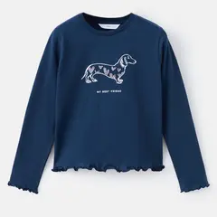 MANGO KIDS - Polo Niña Manga Larga Algodón