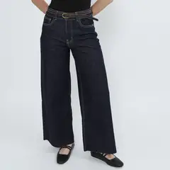 AMERICAN ABBEY - Jean Wide Leg Tiro Medio Mujer