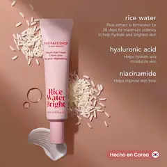 GESKE - Crema Vegana de Ojos con Agua de Arroz, Niacinamida & Ácido Hialurónico