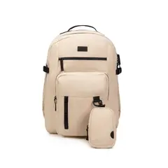 PORTA - Mochila Camil Beige Negro