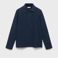 MANGO KIDS - Polo Niño Manga Larga Algodón