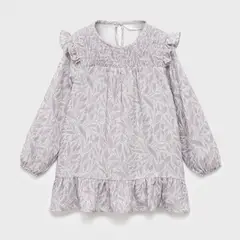 MANGO KIDS - Vestido Bebé Niña Manga Larga Algodón