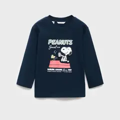 MANGO KIDS - Polo Bebé Niño Manga Larga Algodón Snoopy